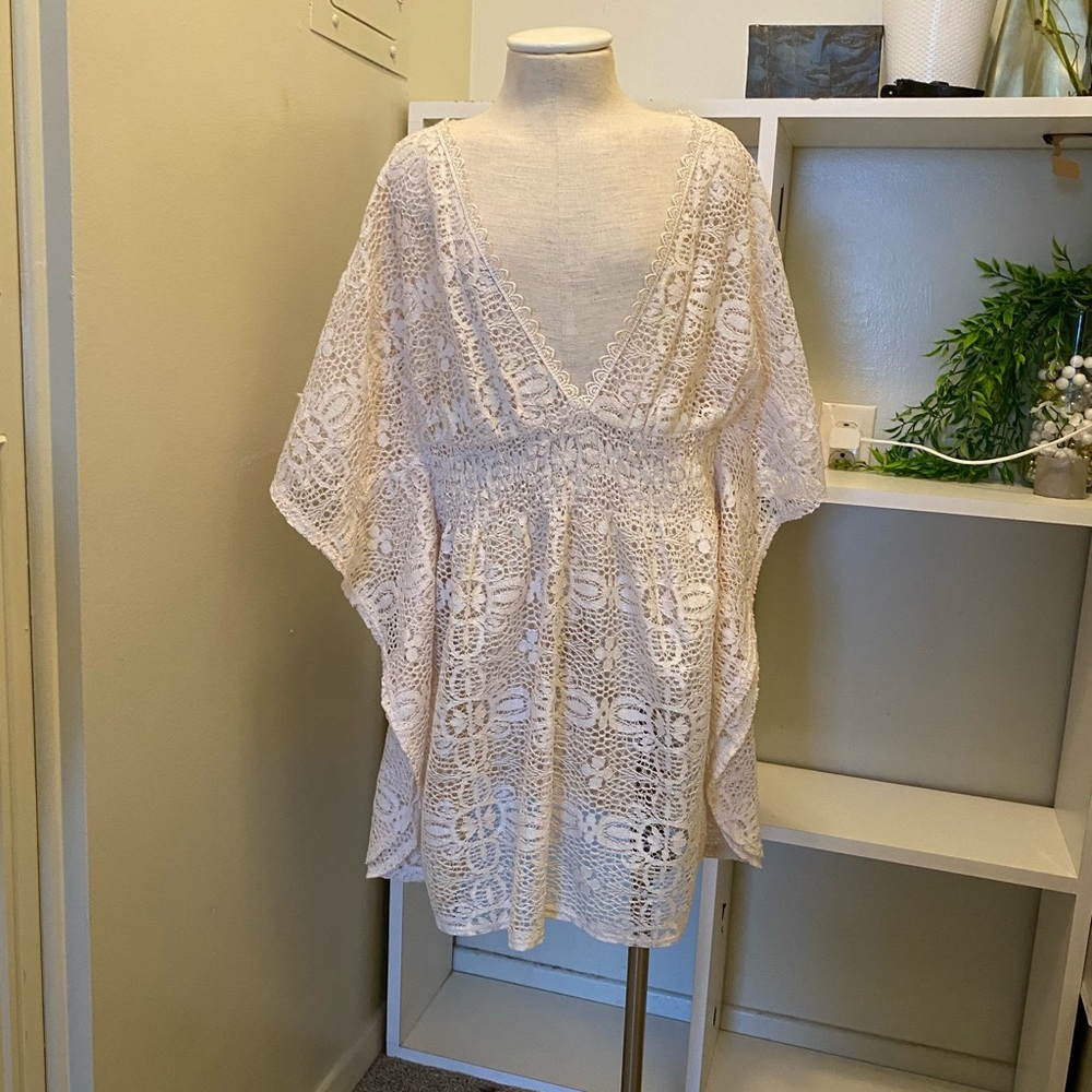 White Lace Cover-Up Dress
